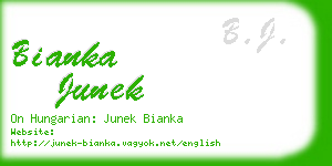 bianka junek business card